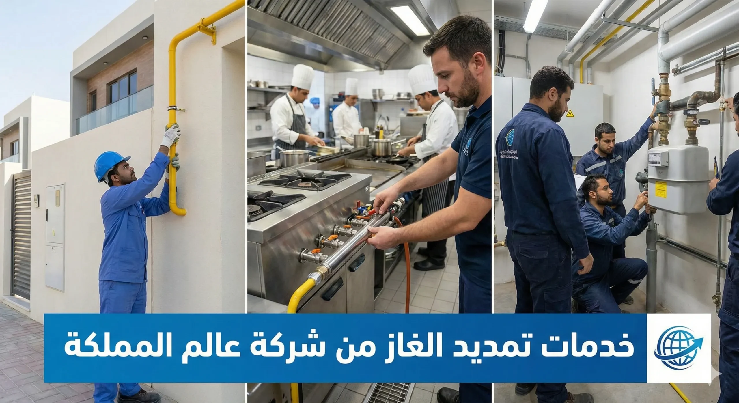 خدمات تمديد الغاز