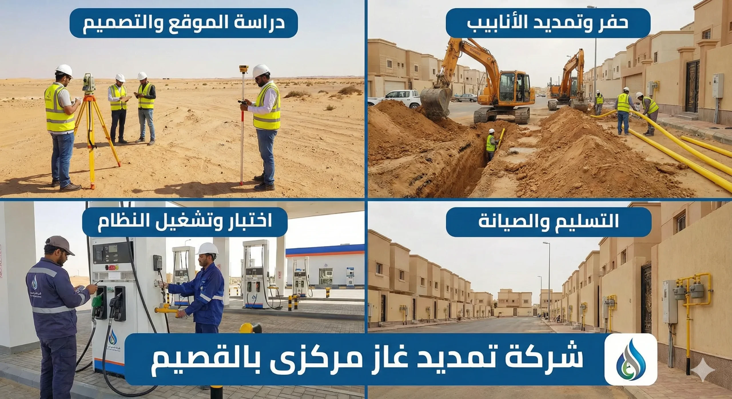 خطوات تمديد الغاز